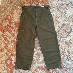 Citizens Of Humanity Green Wide Leg Pants